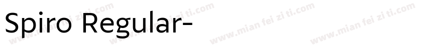 Spiro Regular字体转换
